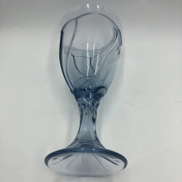 Blue Glass Goblets Set of 2 Collectible Decorative Elegant Drinkware - Picture 8 of 12